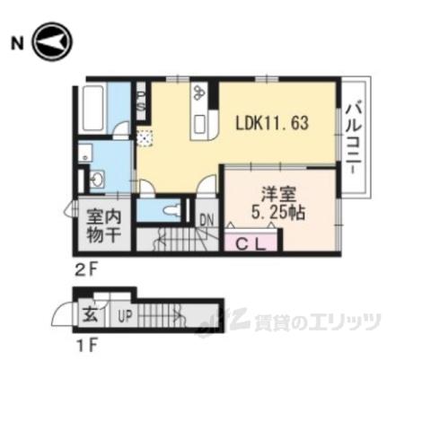 MAISON DE FUKUMI(1LDK/1階)の間取り写真