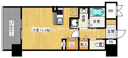 ふぁみゆアビコIX(ワンルーム/5階)の間取り写真