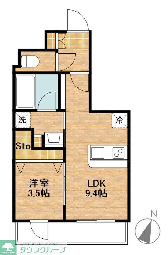 パヴァナジオーネ寺町通(1LDK/3階)の間取り写真
