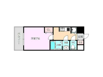 W-STYLE新大阪Ⅱ(1K/6階)の間取り写真