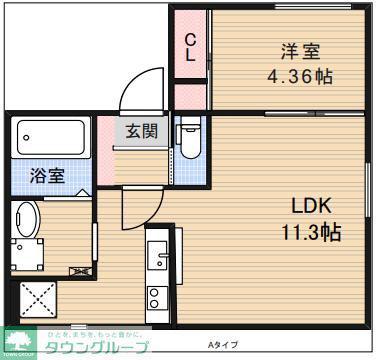 SOLASIARESIDENCE清澄白河(1LDK/3階)の間取り写真