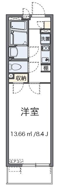 クレイノリフル川崎(1K/1階)の間取り写真