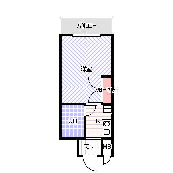 ライオンズプラザ(1K/4階)の間取り写真