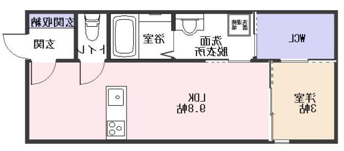 ANTHEM (1LDK/1階)の間取り写真