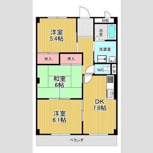 グリーンハイツ大清水(3DK/3階)の間取り写真