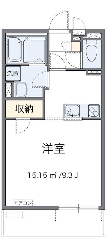 GOOD(1K/1階)の間取り写真