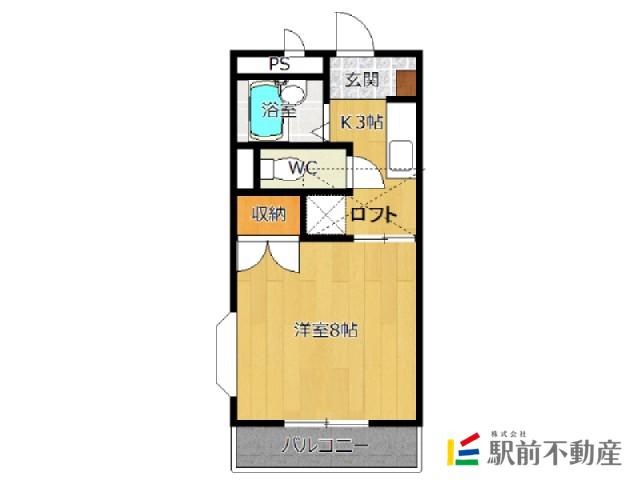 アーバン田代2(1K/1階)の間取り写真