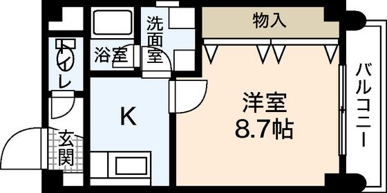 SPICA白島(1K/3階)の間取り写真