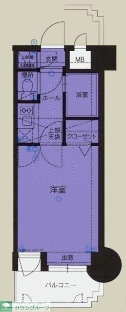 エステートモア天神DUO(1K/9階)の間取り写真