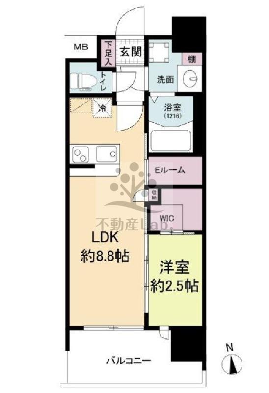 セレニテ難波グランデノール(1LDK/10階)の間取り写真