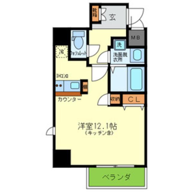 ONLYONE三田駅前(ワンルーム/7階)の間取り写真