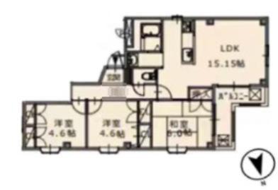 メゾンタナカ(3LDK/3階)の間取り写真