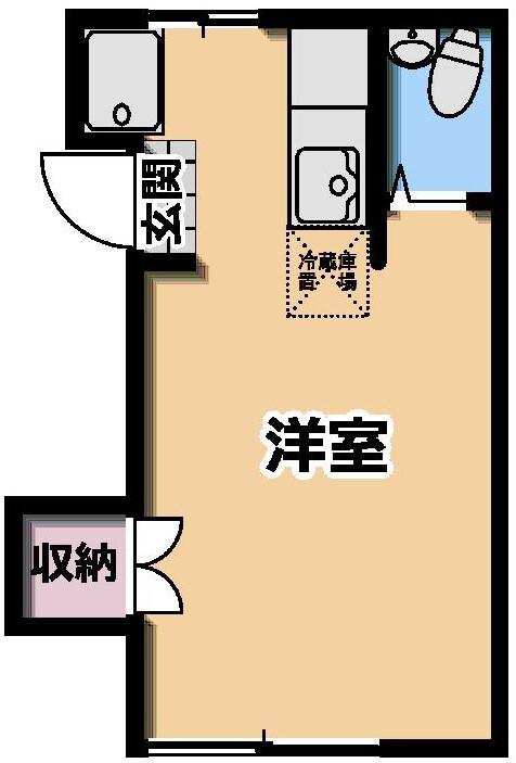 千葉中央アパート(ワンルーム/2階)の間取り写真