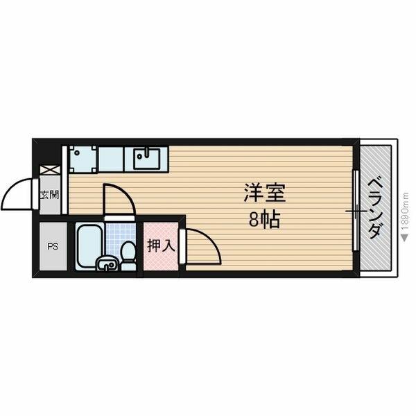 サンメゾン西春(ワンルーム/7階)の間取り写真