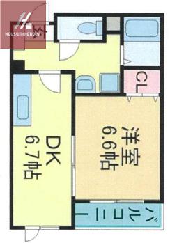 ステラートコート玉造(1DK/5階)の間取り写真