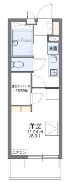 レオパレス松並(1K/1階)の間取り写真