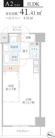 SARNATH海老江(1LDK/3階)の間取り写真