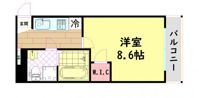 セレニテ日本橋EST(1K/4階)の間取り写真