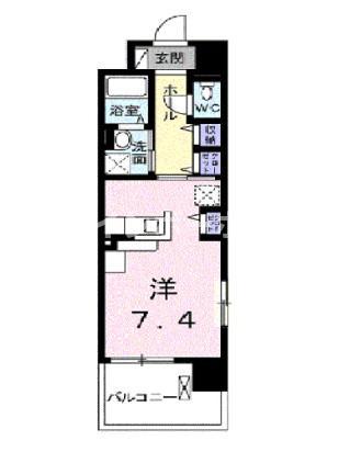 グランデ新宿(ワンルーム/5階)の間取り写真