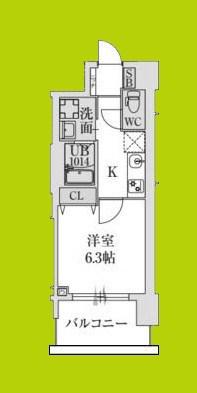 スプランディッド堺東DUE(1K/10階)の間取り写真