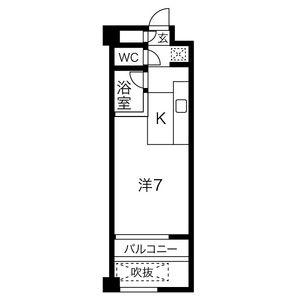クレイタスパークIV(1K/4階)の間取り写真