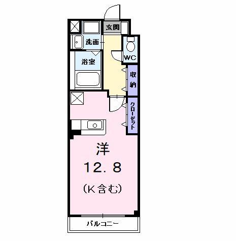 ヴィラ・イレブンス(ワンルーム/3階)の間取り写真