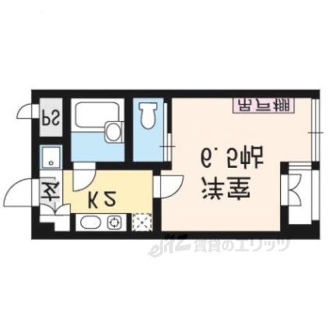 クラール壬生(1K/3階)の間取り写真