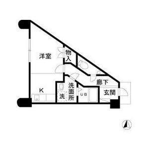 プライム八田(ワンルーム/1階)の間取り写真