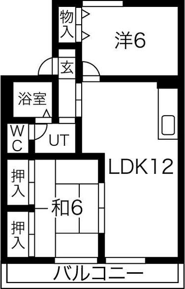 ガーデンハイツ岸佐(2LDK/2階)の間取り写真