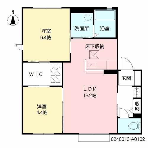 メゾンフォーレイク(2LDK/1階)の間取り写真