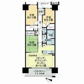 亀戸レジデンス(3LDK/5階)の間取り写真