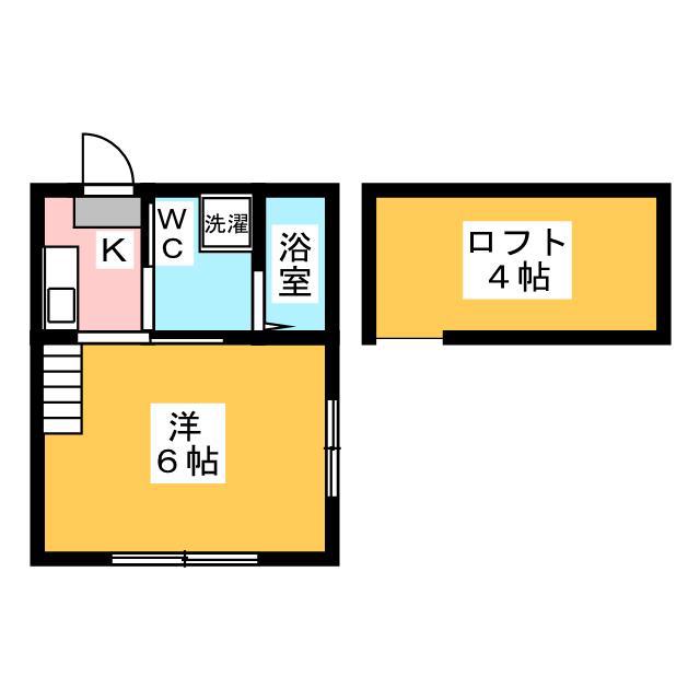 フォレストビュー(1K/2階)の間取り写真