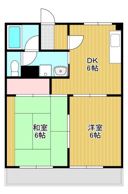 ベルク青葉(2DK/3階)の間取り写真