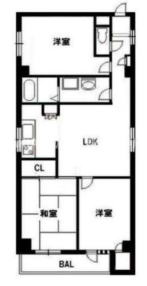 ルミエール福島(3LDK/5階)の間取り写真