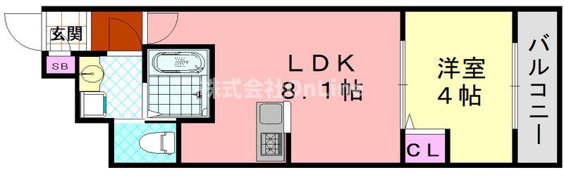H-MAISON平野イーストIII(1LDK/3階)の間取り写真