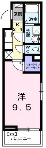 サラスバティ(1K/3階)の間取り写真
