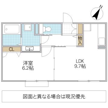 グレースマム A(1LDK/2階)の間取り写真