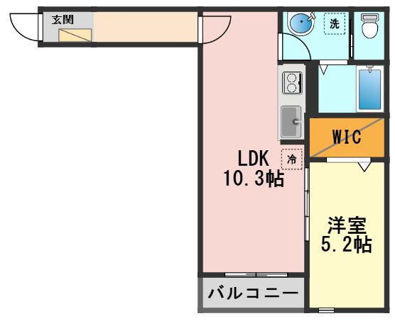 グランフェリシア(1LDK/1階)の間取り写真