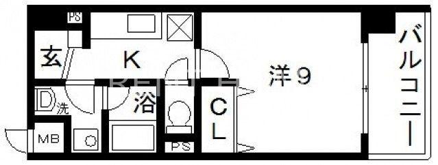エトワール フィラント(1K/2階)の間取り写真