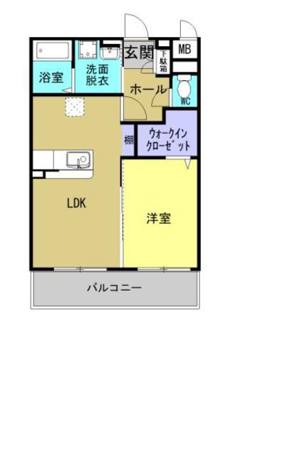 コントレイル鶴崎(1LDK/3階)の間取り写真