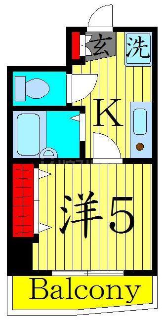 オリゼ絹(1K/3階)の間取り写真