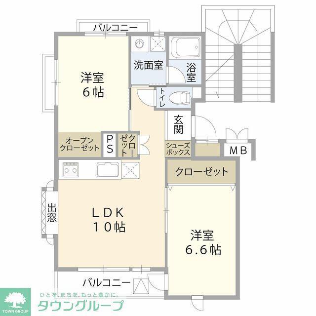 グランヴィル新座レジデンス(2LDK/3階)の間取り写真