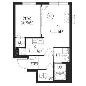  インフィニティN22E2(1LDK/2階)の間取り写真
