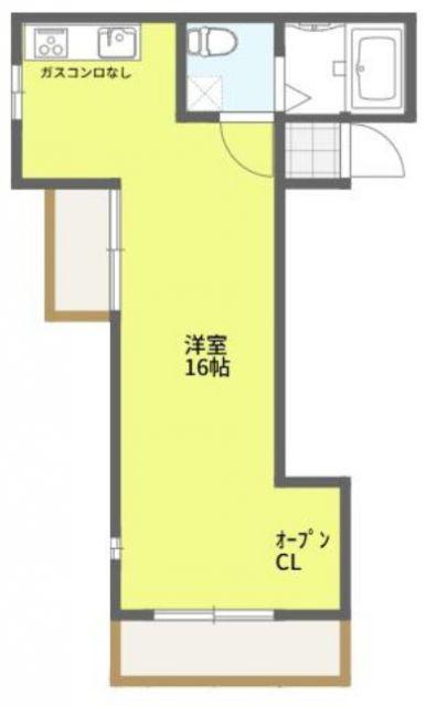 メゾン土山(ワンルーム/2階)の間取り写真