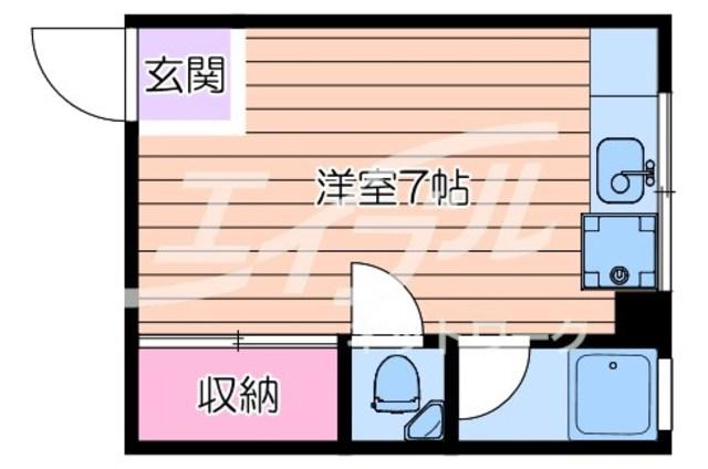 千里山S2ビル(ワンルーム/4階)の間取り写真