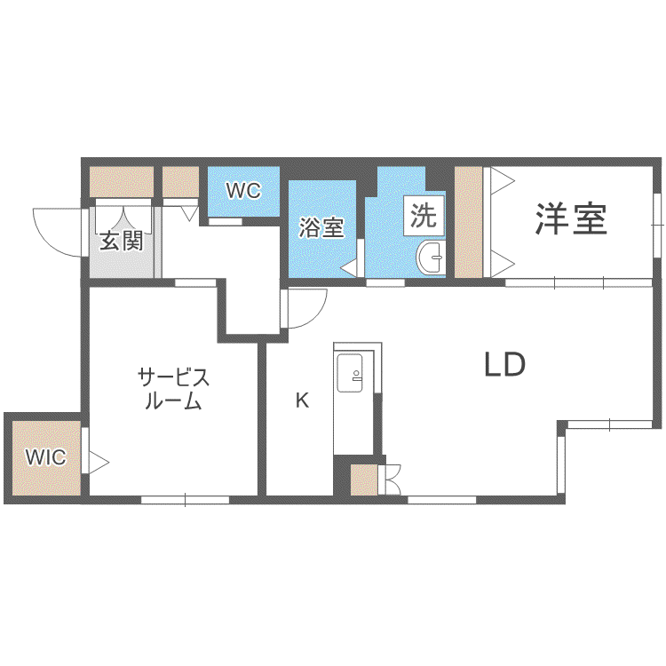 RESIDENCE SHINMEI 北円山(2LDK/3階)の間取り写真