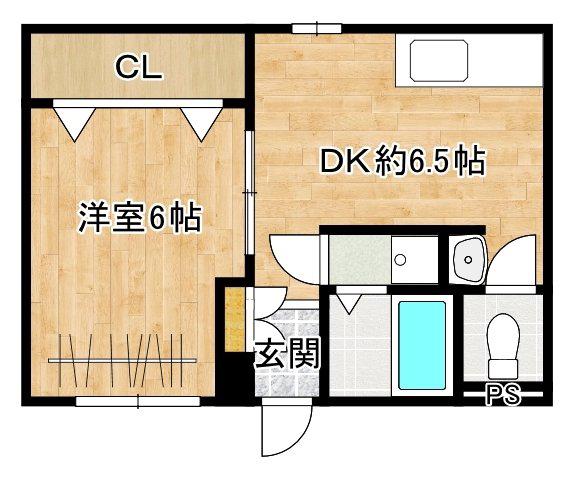 MULBERRY HOUSE(1DK/3階)の間取り写真