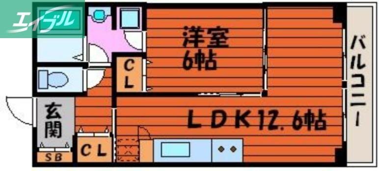 アイステージ幸町(1LDK/4階)の間取り写真