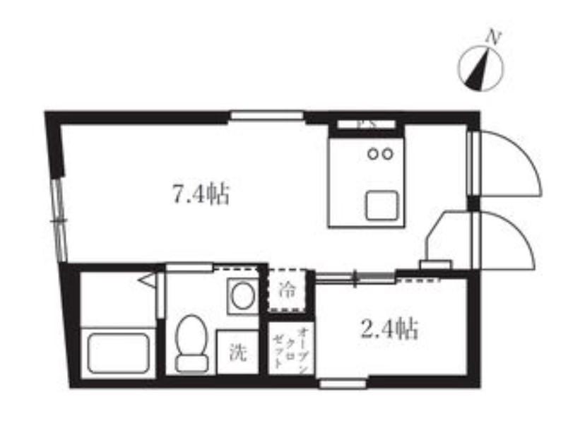 アピチェ南千住 A棟(1DK/2階)の間取り写真