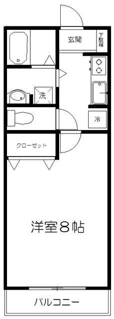 ハイツアゼリア(1K/1階)の間取り写真